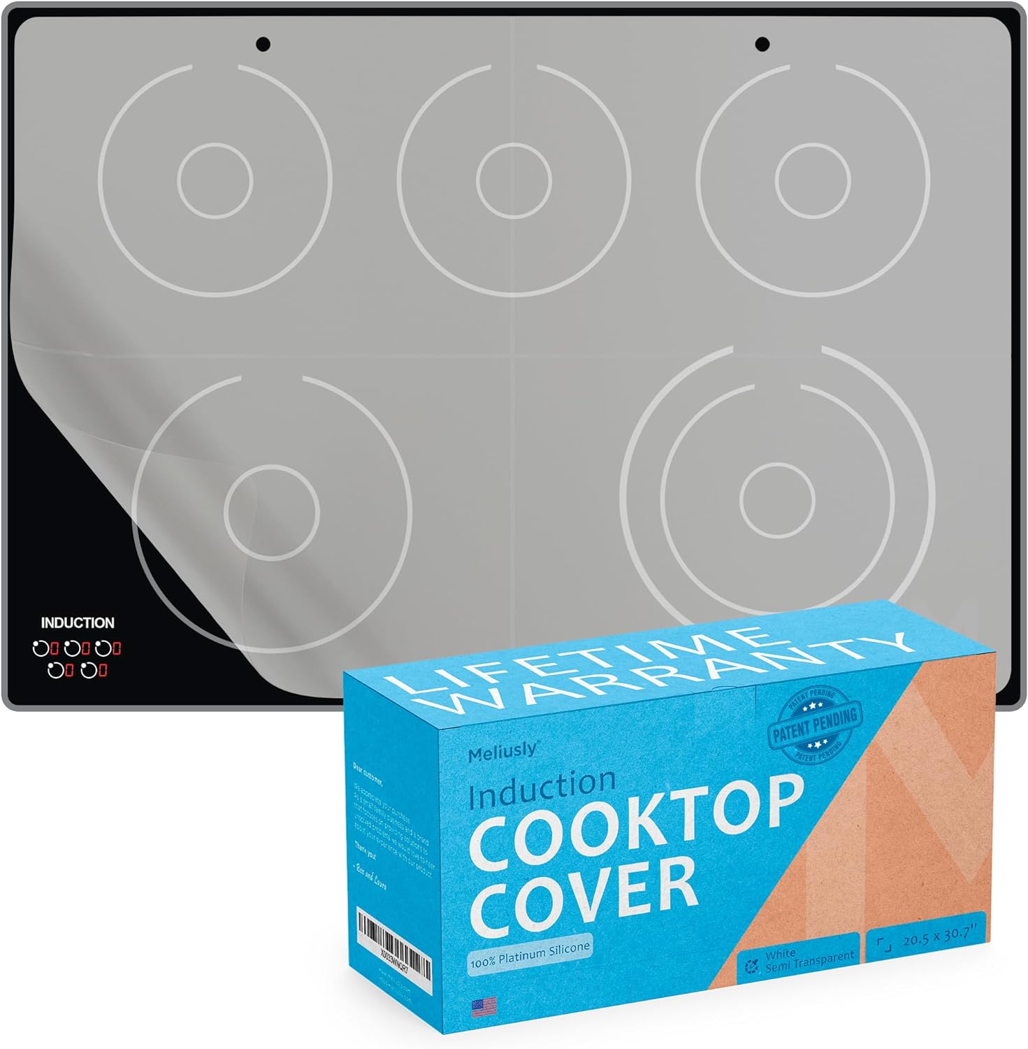 GUSTVE Large Induction Hob Protector Mat, Silicone Induction